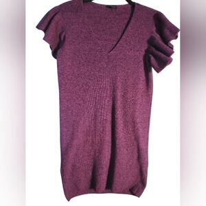 Express Black And Pink Mix Long Sweater Size S Minimalist Party V Neck